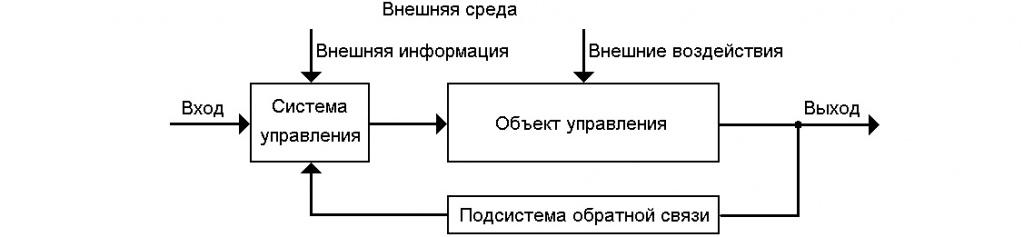 Кибернетическая модель управления схема